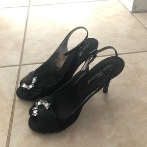 Formal black shoes.